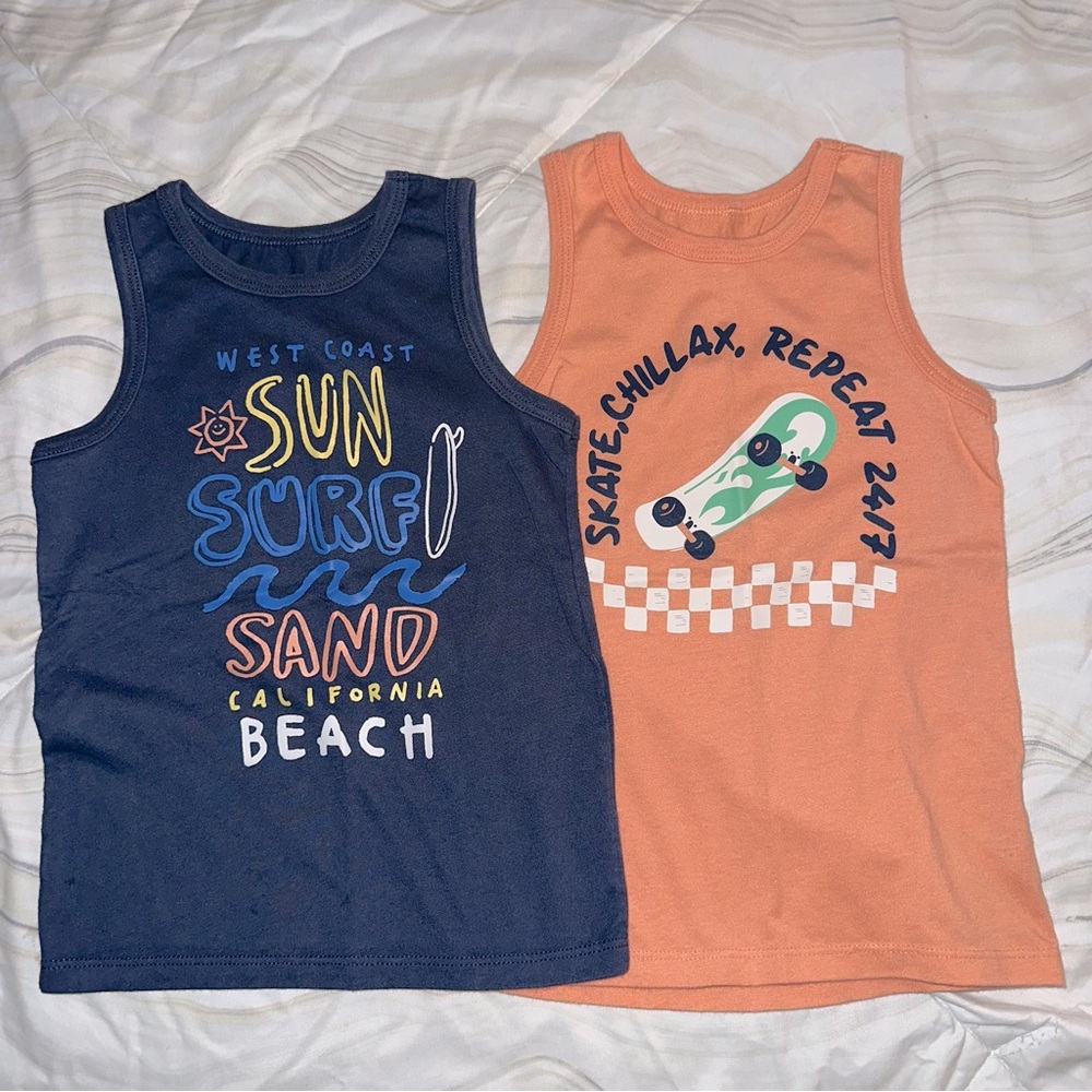 Garanimals Blue and‎ Orange Kids Tank Tops